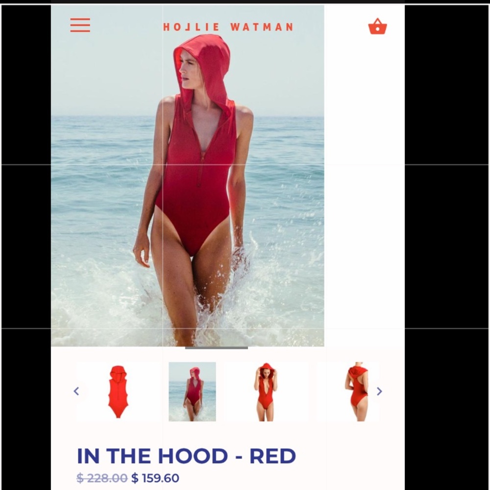 Holliewatman red bathing suit New Never Worn !